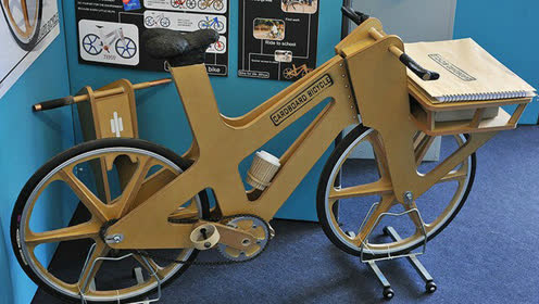 外国牛人用9美元做成的瓦楞纸自行车:居然不怕水