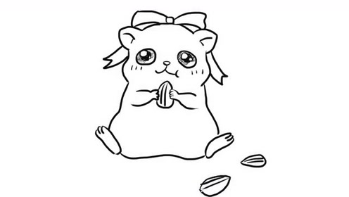 简单又可爱的仓鼠幼儿简笔画 宝宝轻松学画画