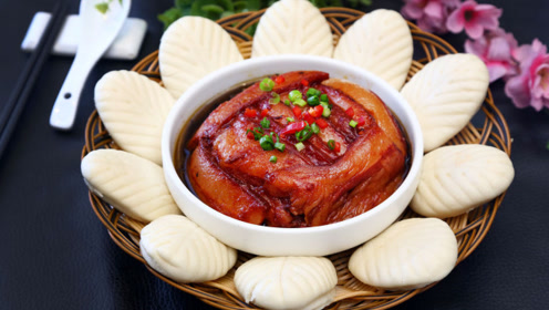 江南名菜扣肉夹馍的做法分享,扣肉一定要肥而不腻才好吃哦