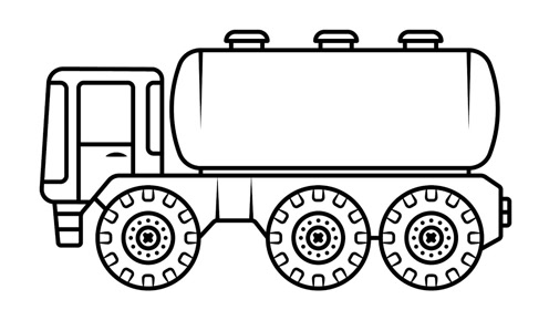 亲子简笔画:洒水车开开