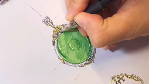 翡翠吊坠手绘设计分享