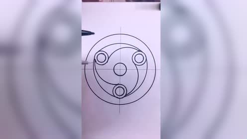 还是高手在人间,一个圆规画出了写轮眼