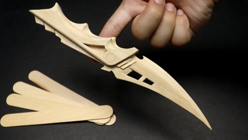 用雪糕棒制作未来派匕首