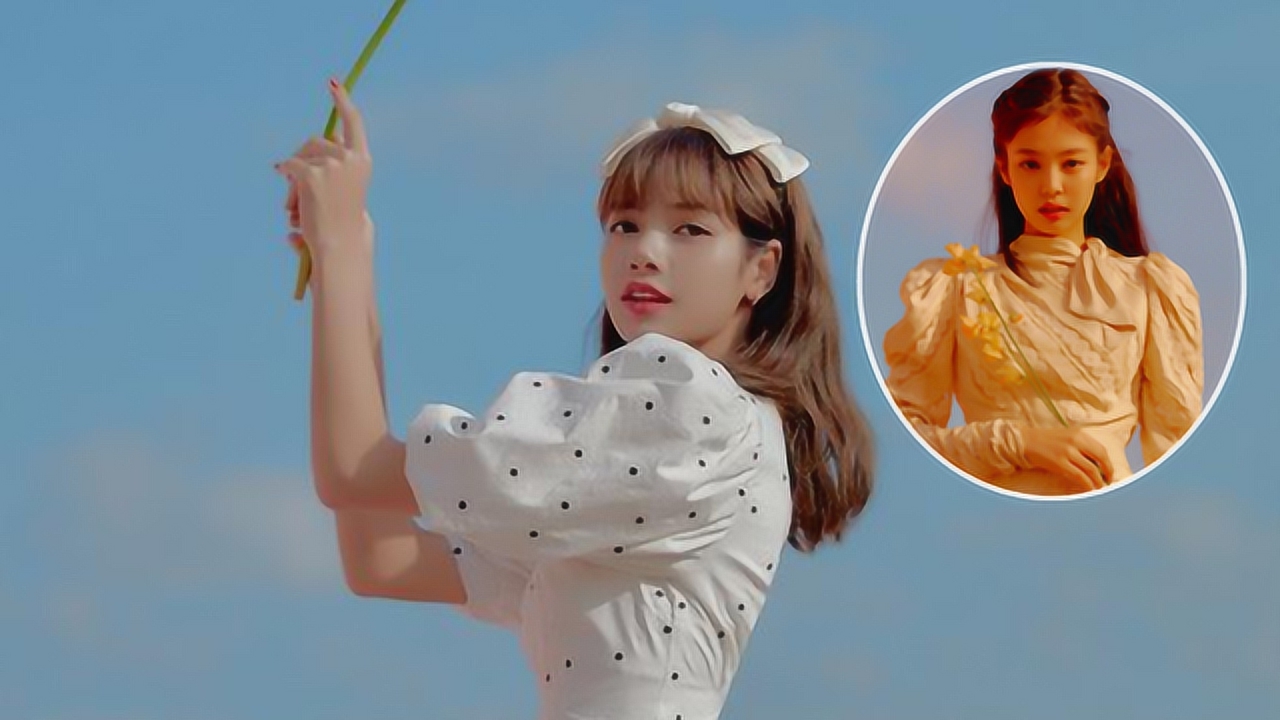 blackpink2020年历写真 手拿鲜花少女气质十足