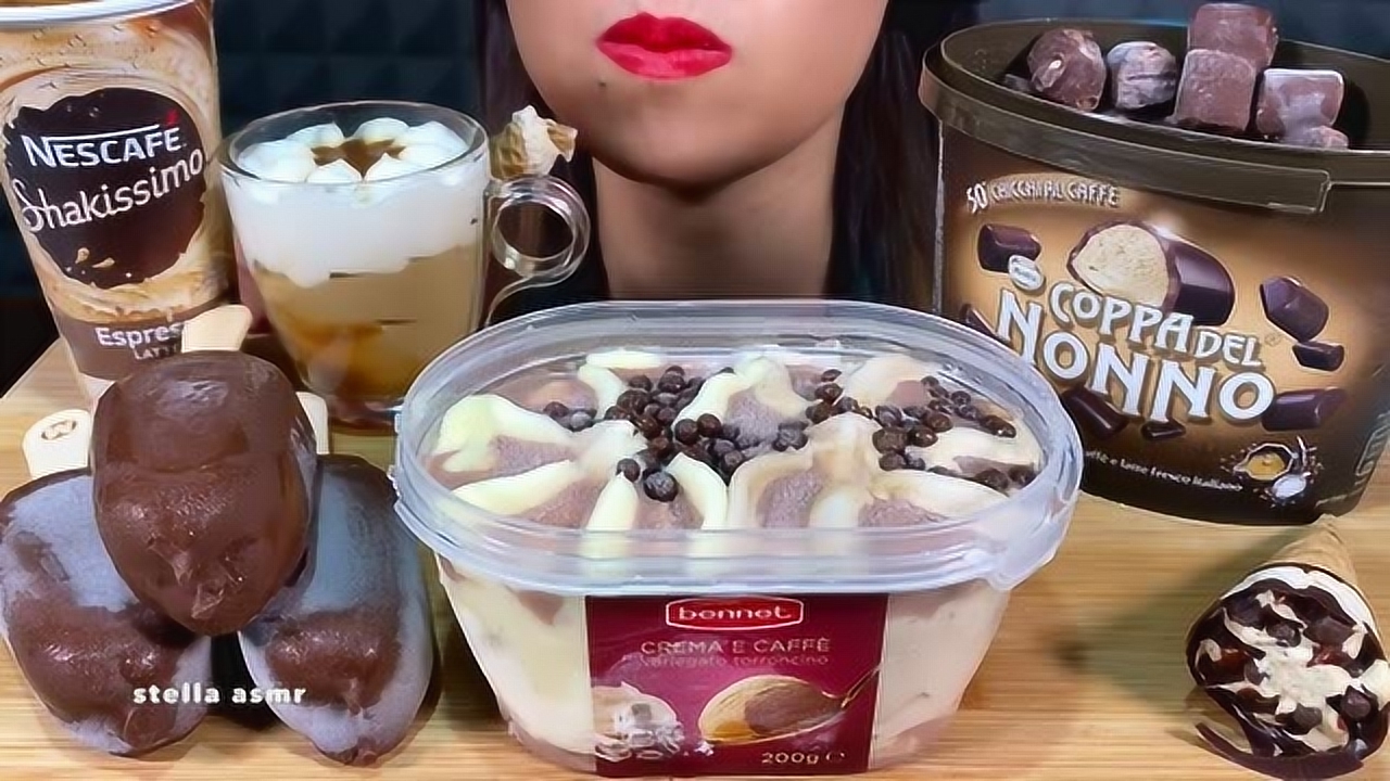 吃播:小姐姐吃各种冰淇淋,看她吃得我都馋了