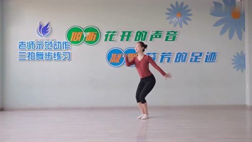 儿童考级舞蹈教学《啄木鸟》三拍舞步示范动作