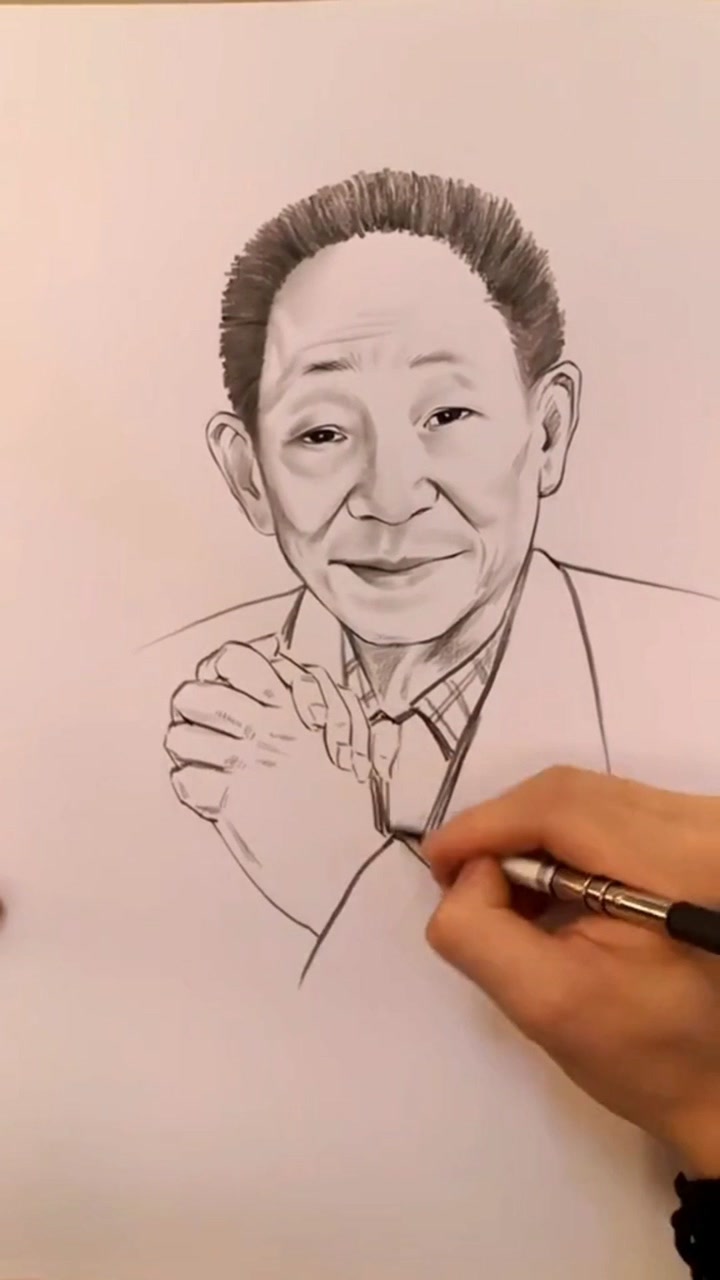 今天这幅画,来悼念我们敬爱的袁老.#创意绘画