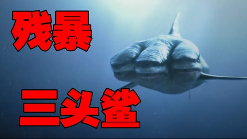 三头鲨袭击客船,意外被卡在船板上,随后被船长疯狂折磨