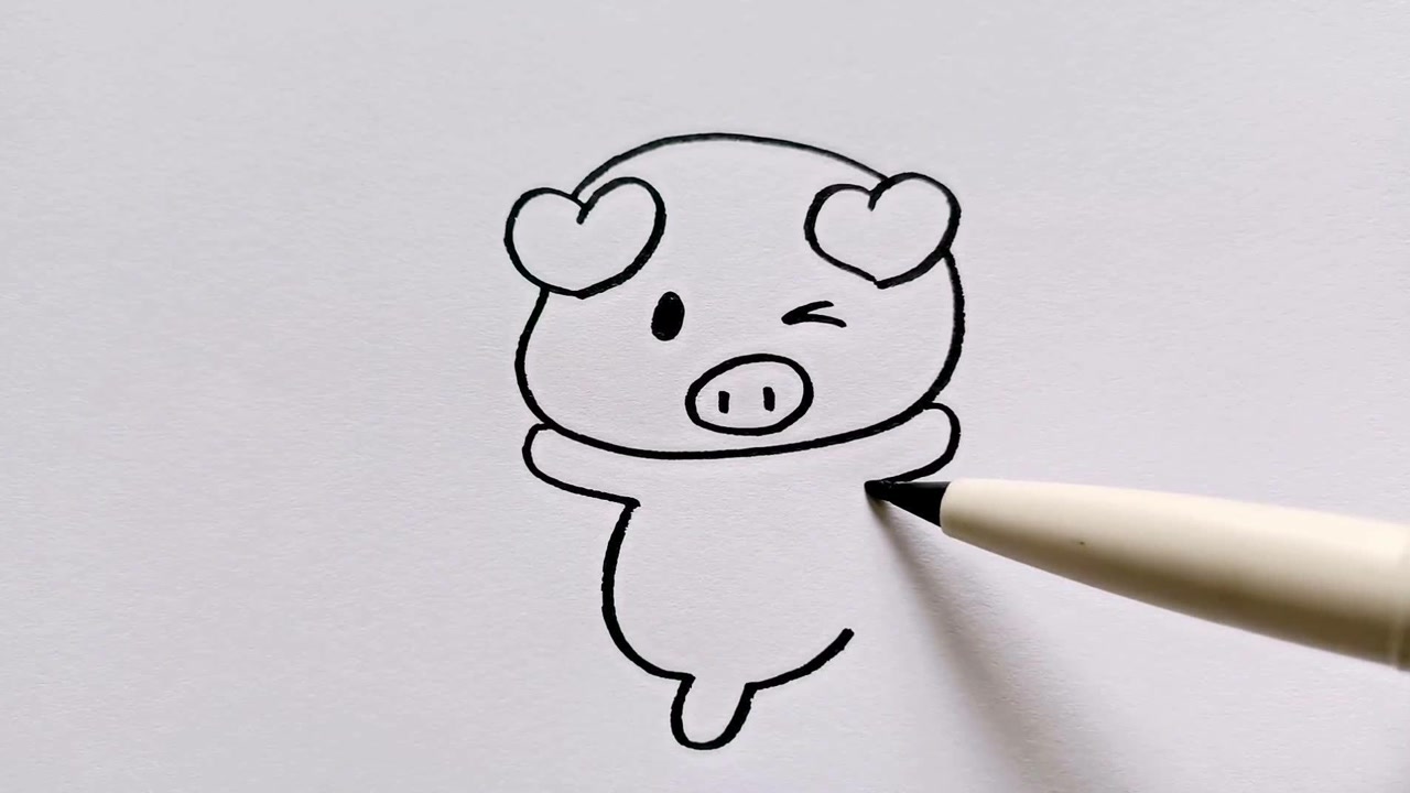 画一只萌萌哒小猪,胖嘟嘟!