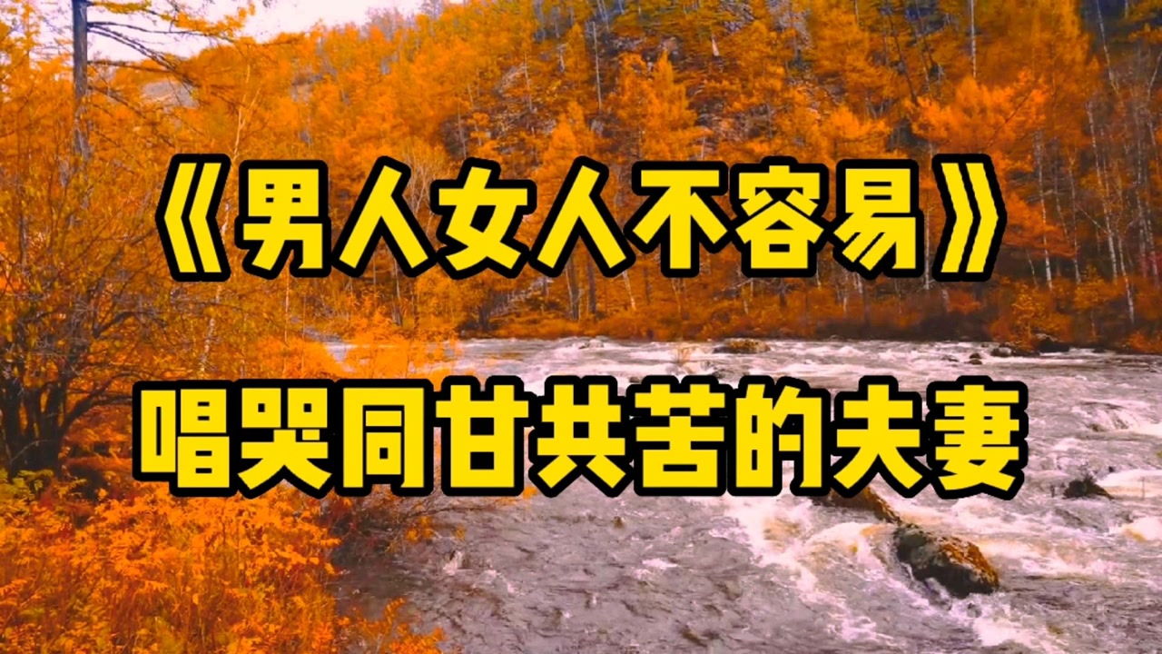 《男人女人都不容易》无比深情,唱出夫妻间爱的真谛,苦尽甘来才是真