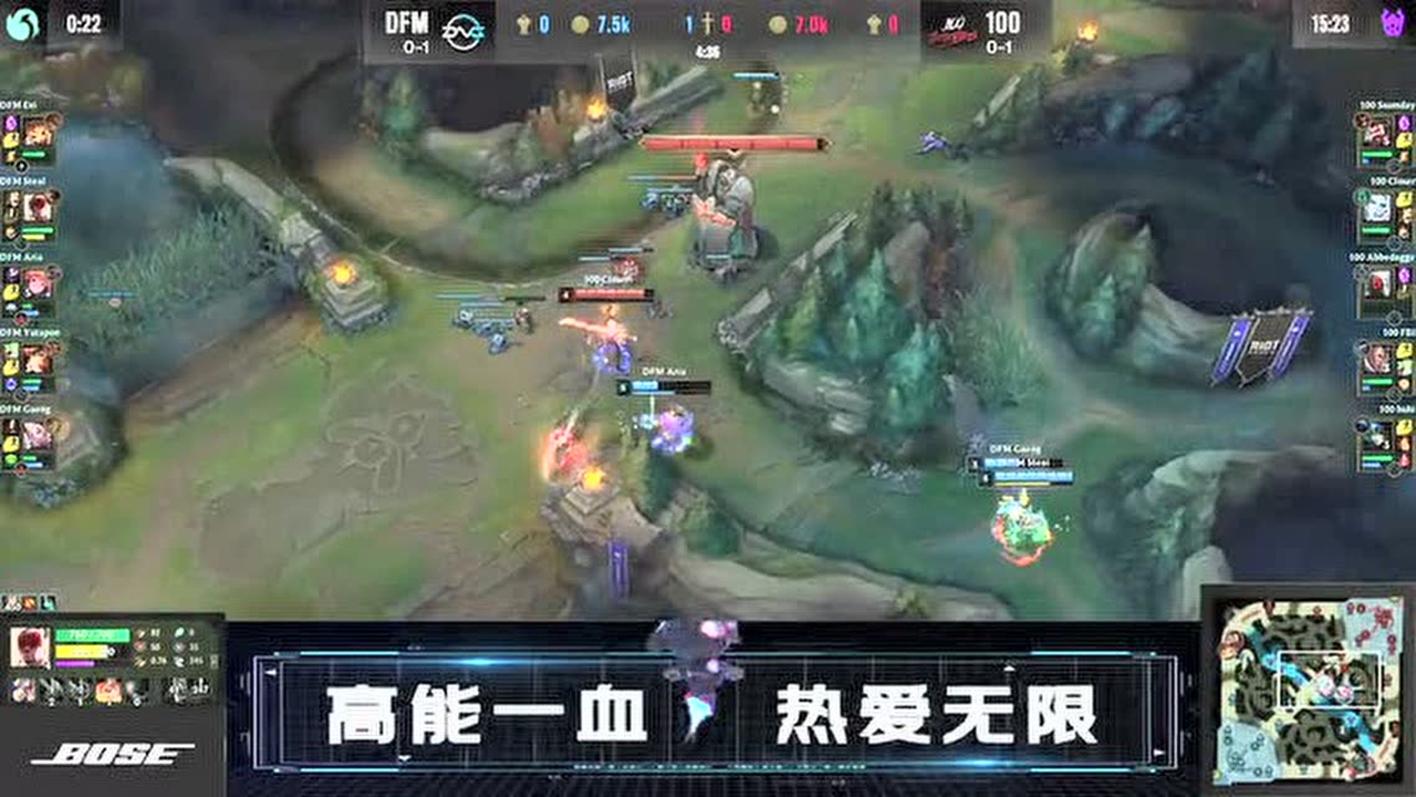 DFM三人越塔包抄中路 瑞兹无处逃生送出一血