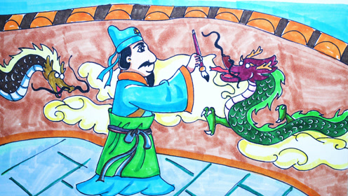 神笔简笔画中外童话故事画龙点睛,儿童成人绘画马克笔教程大全