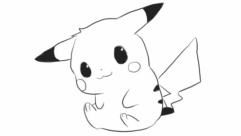 萌萌的宠物小精灵皮卡丘幼儿亲子简笔画 宝宝轻松学画画