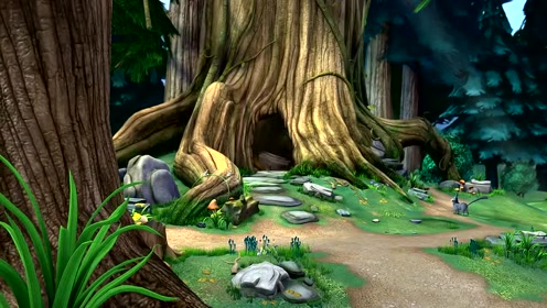 肥波为了光头强说的每天一条鱼,来到熊大熊二家