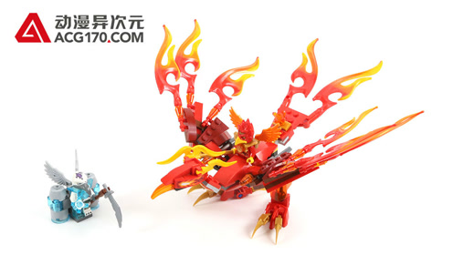 动漫异次元 乐高积木lego 气功传奇 70221 凤凰王子的终极凤凰