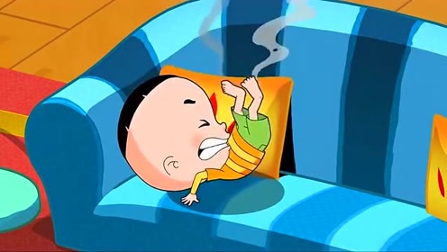 大头儿子的脚被雨鞋闷臭了