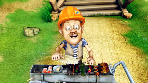 光头强秘制烧烤,实在是太美味了,熊二被馋的口水都流出来了