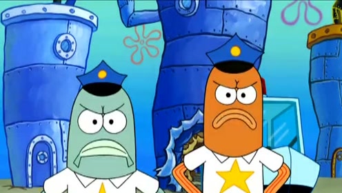 海绵宝宝:警察让海绵宝宝背交通安全守则,海绵宝宝突然不紧张了