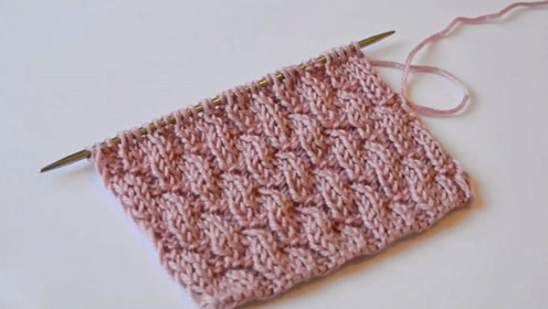 花样毛线编织教程,辐条辫子图案的简单织法,非常漂亮!