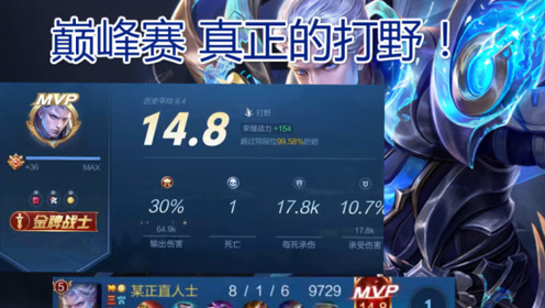 国服最强铠:巅峰赛真正的打野 认清真正的父亲