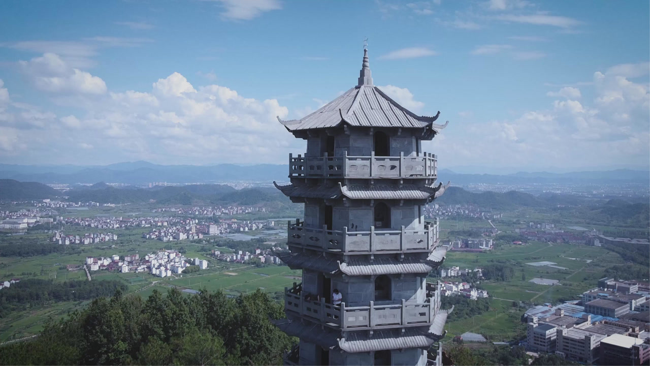 浙江省永康市北部名胜,象珠镇尖山公园,一所建在山上的美丽公园