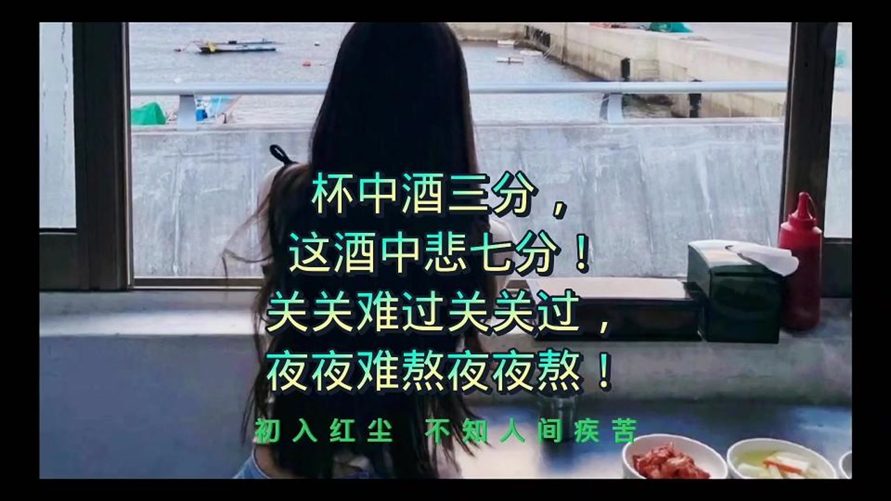 杯中酒三分,这酒中悲七分!关关难过关关过,夜夜难熬夜夜熬!