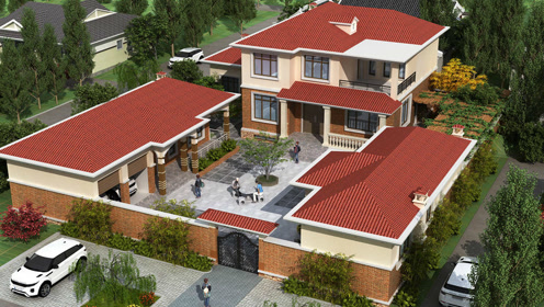 农村别墅土洋结合太一般?这样的中式合院设计你敢说不好看?