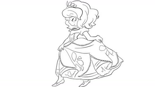 可爱的小公主苏菲亚幼儿亲子儿童简笔画 幼儿园学画画