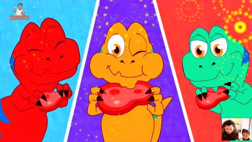 碰碰狐 恐龙王国03期 霸王龙 帮助禽龙跳过障碍物