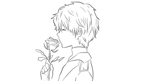 帅气的小男生动漫简笔画