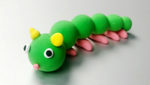 精灵宝可梦毛毛虫手工彩泥超轻粘土教程亲子趣盒子手工课
