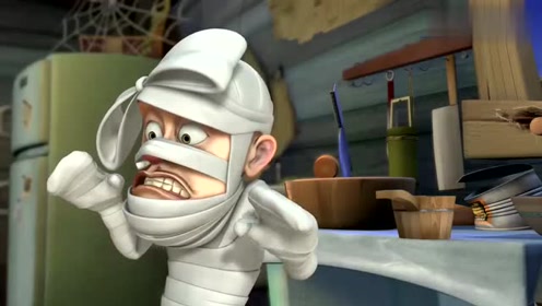 熊出没:光头强自作自受,这回真的摔成了骨折!