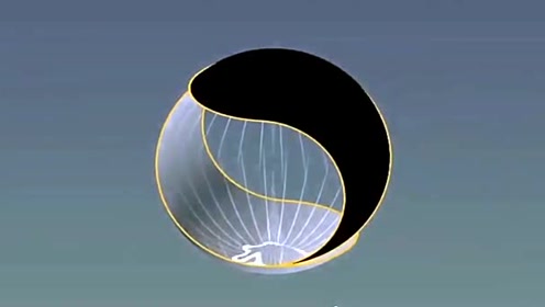 太极漩涡的科学演示,太极图是立体的,而且是动态旋转的!