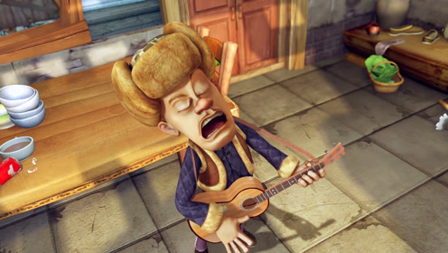 光头强自弹自唱,伐木工摇身一变成文艺青年,好帅气