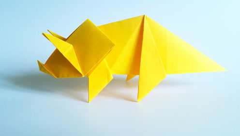 折纸王子教你折纸组合三角龙,儿童手工,动手动脑简单易学