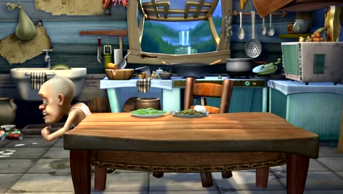 熊出没:光头强抱怨都是李老板拖欠工资,他才没有钱买肉!