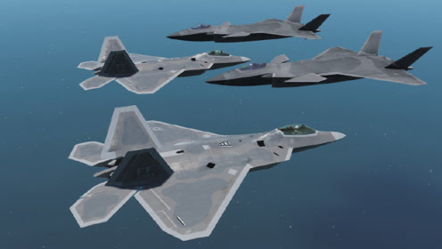 拦截2架f22战斗机!歼20能成功吗?战争模拟