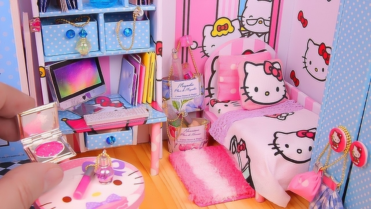 好漂亮的凯蒂猫主题小卧室,哪一位迪士尼公主会喜欢呢?