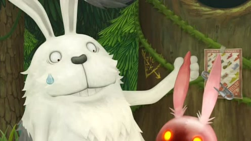 0:00:33越狱兔:红兔子被大白兔震怒,变身恶魔吼叫,傻兔子魂都被吓掉时