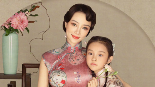 李小璐为女儿庆生,甜馨旗袍造型窈窕可爱