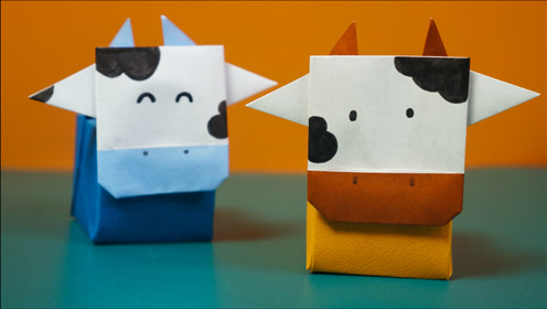 【趣玩萌牛迎新春】新年要学的第一个手工,超萌牛牛折纸存钱罐