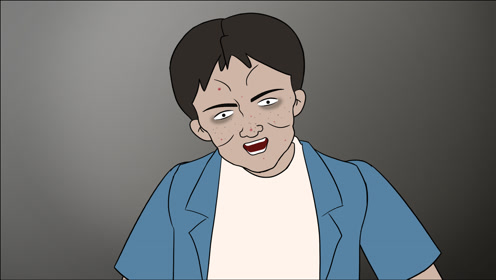 对着镜子傻笑的男人,蛋泥动画