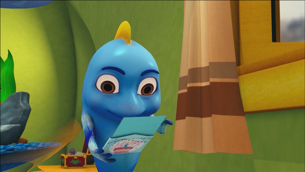 《跳跳鱼世界第四季》小鸟为菲乐带来漂亮的生日会卡片?