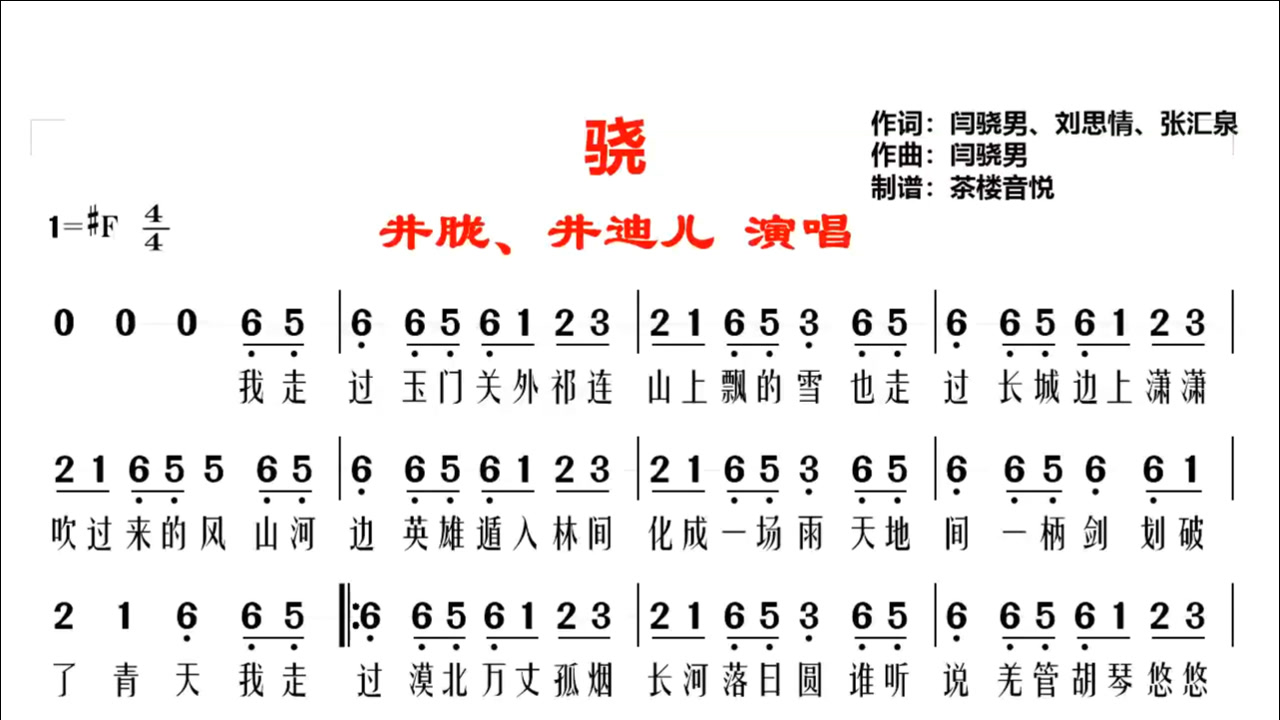 崔伟立词曲视听简谱,人海茫茫谁拈花一笑,举目云遮月俯首两岸潮-高清
