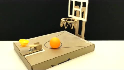 手工diy:4分钟教你做个桌面篮球机