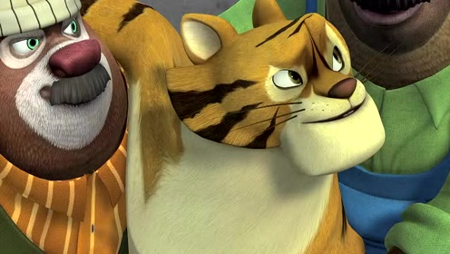 熊出没:光头强终于救出被铁链锁住的虎子,却不慎被猎人发现!