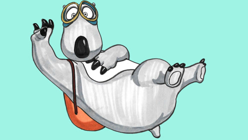 绘本故事 简笔画 可爱又憨憨的倒霉熊贝肯