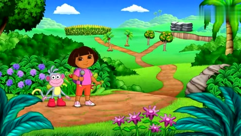 《爱探险的朵拉》朵拉在森林里面教大家说英语