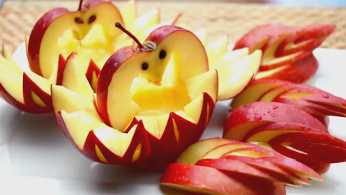 苹果创意雕刻拼盘制作