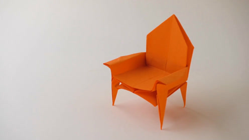高级折纸椅子图片